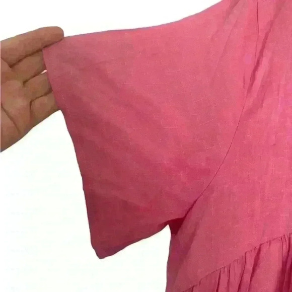 Women’s Size Small Dress Pink Maxi Boho‎ - Flowy Caftan Style Tiered - Picture 2 of 11